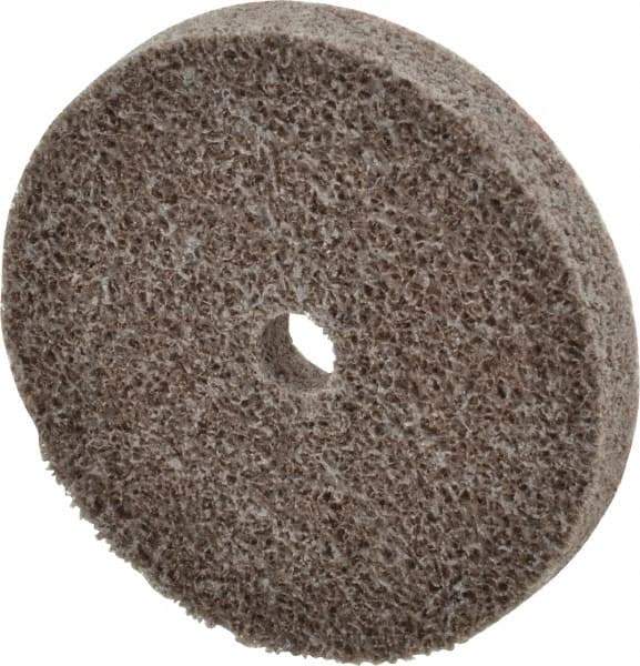 3M - 2" Diam, 1/4" Face Width, 1/4" Center Hole, Fine Grade, Aluminum Oxide Deburring Wheel - Unitized, Medium Density 5 Grade, 22,100 RPM - Industrial Tool & Supply