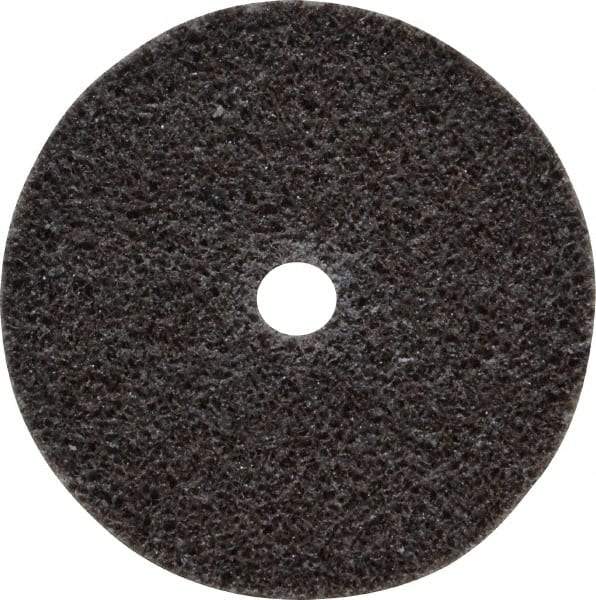 3M - 2" Diam, 1/4" Face Width, 1/4" Center Hole, Medium Grade, Aluminum Oxide Deburring Wheel - Unitized, Hard Density 7 Grade, 22,100 RPM - Industrial Tool & Supply