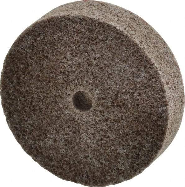 3M - 2" Diam, 1/2" Face Width, 1/4" Center Hole, Fine Grade, Aluminum Oxide Deburring Wheel - Unitized, Medium Density 5 Grade, 22,100 RPM - Industrial Tool & Supply