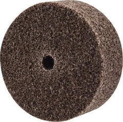 3M - 2" Diam, 3/4" Face Width, 1/4" Center Hole, Medium Grade, Aluminum Oxide Deburring Wheel - Unitized, Hard Density 7 Grade, 22,100 RPM - Industrial Tool & Supply