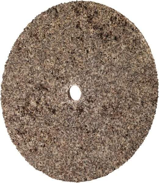 3M - 3" Diam, 1/8" Face Width, 1/4" Center Hole, Coarse Grade, Aluminum Oxide Deburring Wheel - Unitized, Hard Density 7 Grade, 18,100 RPM - Industrial Tool & Supply