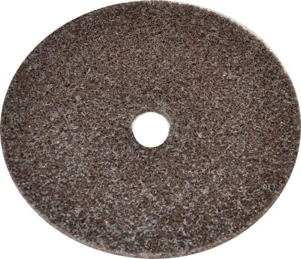 3M - 3" Diam, 1/8" Face Width, 3/8" Center Hole, Medium Grade, Aluminum Oxide Deburring Wheel - Unitized, Hard Density 7 Grade, 18,100 RPM - Industrial Tool & Supply