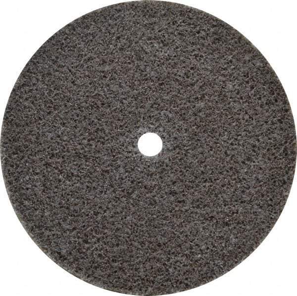 3M - 3" Diam, 1/4" Face Width, 1/4" Center Hole, Medium Grade, Aluminum Oxide Deburring Wheel - Unitized, Hard Density 7 Grade, 18,100 RPM - Industrial Tool & Supply