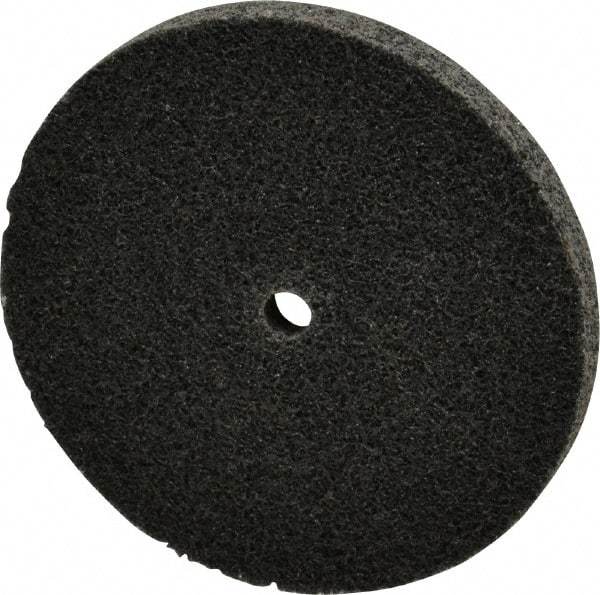 3M - 3" Diam, 1/4" Face Width, 1/4" Center Hole, Medium Grade, Silicon Carbide Deburring Wheel - Unitized, Hard Density 7 Grade, 18,100 RPM - Industrial Tool & Supply