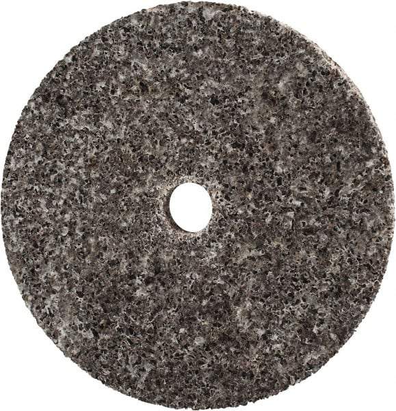 3M - 3" Diam, 1/4" Face Width, 3/8" Center Hole, Coarse Grade, Aluminum Oxide Deburring Wheel - Unitized, Hard Density 7 Grade, 18,100 RPM - Industrial Tool & Supply