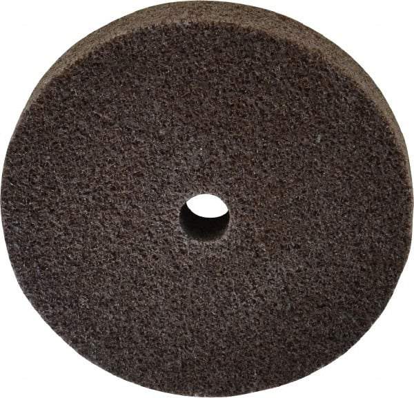 3M - 3" Diam, 1/2" Face Width, 3/8" Center Hole, Medium Grade, Aluminum Oxide Deburring Wheel - Unitized, Hard Density 7 Grade, 15,100 RPM - Industrial Tool & Supply