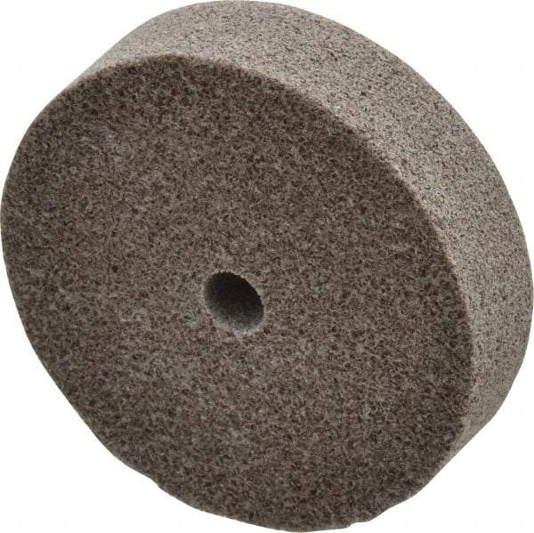 3M - 3" Diam, 3/4" Face Width, 3/8" Center Hole, Fine Grade, Aluminum Oxide Deburring Wheel - Unitized, Medium Density 5 Grade, 15,100 RPM - Industrial Tool & Supply