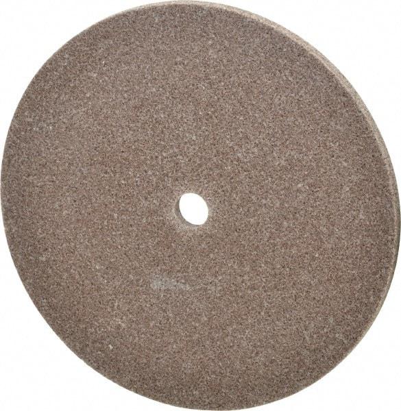 3M - 6" Diam, 1/4" Face Width, 1/2" Center Hole, Medium Grade, Aluminum Oxide Deburring Wheel - Unitized, Hard Density 7 Grade, 7,500 RPM - Industrial Tool & Supply