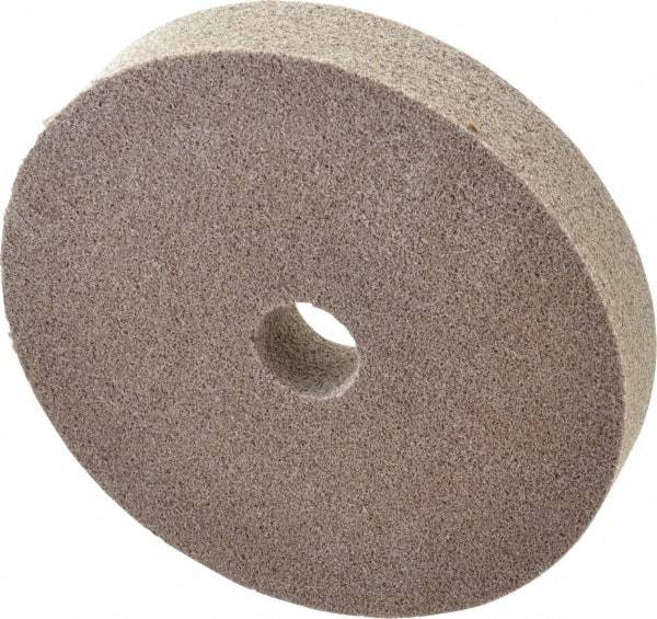 3M - 6" Diam, 1" Face Width, 1" Center Hole, Fine Grade, Aluminum Oxide Deburring Wheel - Unitized, Medium Density 5 Grade, 7,500 RPM - Industrial Tool & Supply