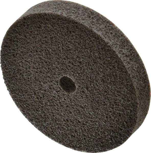 3M - 3" Diam, 1/2" Face Width, 3/8" Center Hole, Fine Grade, Aluminum Oxide Deburring Wheel - Unitized, Soft Density 3 Grade, 14,100 RPM - Industrial Tool & Supply