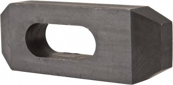 Value Collection - 5/8" Stud, Heat Treated Steel, Plain Strap Clamp - 1.772" Travel, 4" OAL x 1-1/2" Wide x 3/4" High, Black Oxide, Tapered Nose - Industrial Tool & Supply