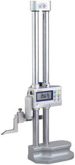 Mitutoyo - 12" Electronic Height Gage - 0.0005, 0.0002" (Switchable) Resolution, Accurate to 0.001", LCD Display, SPC Data Output - Industrial Tool & Supply