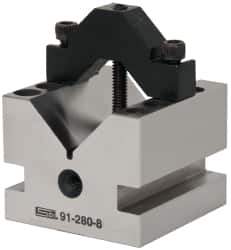 SPI - 1-3/8" Max Capacity, 90° Angle, Hardened Steel V-Block - 2-1/2" Long x 2-1/2" Wide x 2" High, Sold as Individual - Industrial Tool & Supply