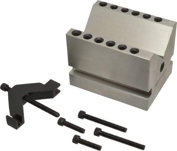 SPI - 2-3/8" Max Capacity, 90° Angle, Hardened Steel V-Block - 3" Long x 4" Wide x 3" High, Sold as Individual - Industrial Tool & Supply