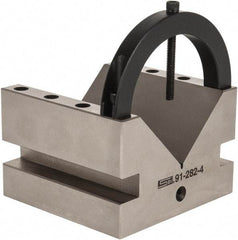 SPI - 4-3/8" Max Capacity, 90° Angle, Hardened Steel V-Block - 6" Long x 6" Wide x 4" High, Sold as Individual - Industrial Tool & Supply