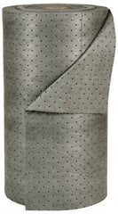 Brady SPC Sorbents - 38 Gal Capacity per Package, Universal Roll - 150' Long x 30" Wide, Gray, Polypropylene - Industrial Tool & Supply