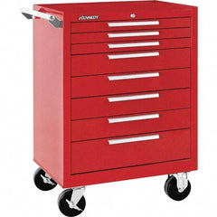 Kennedy - 8 Drawer 1,400 Lb Capacity Steel Tool Roller Cabinet - 27" Wide x 39" High x 18" Deep, Red - Industrial Tool & Supply