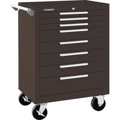 Kennedy - 8 Drawer 1,400 Lb Capacity Steel Tool Roller Cabinet - 27" Wide x 39" High x 18" Deep, Brown - Industrial Tool & Supply