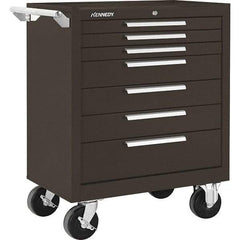 Kennedy - 7 Drawer 1,400 Lb Capacity Steel Tool Roller Cabinet - 29" Wide x 35" High x 20" Deep, Brown - Industrial Tool & Supply