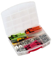 Quantum Storage - 10 Compartment Gray Small Parts Heavy-Duty Tool Box - Industrial Tool & Supply