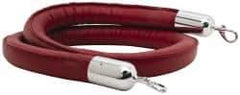 Tensator - 6' Long x 1-1/2" Wide Naugahyde Rope - Red - Industrial Tool & Supply