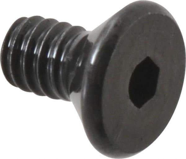 Value Collection - #2-56 UNC Hex Socket Drive, 82° Flat Screw - Alloy Steel, Black Oxide Finish, Fully Threaded, 3/16" OAL - Industrial Tool & Supply