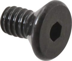 Value Collection - #2-56 UNC Hex Socket Drive, 82° Flat Screw - Alloy Steel, Black Oxide Finish, Fully Threaded, 3/16" OAL - Industrial Tool & Supply
