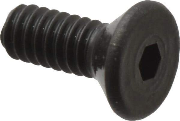 Value Collection - #2-56 UNC Hex Socket Drive, 82° Flat Screw - Alloy Steel, Black Oxide Finish, Fully Threaded, 1/4" OAL - Industrial Tool & Supply