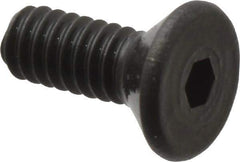 Value Collection - #2-56 UNC Hex Socket Drive, 82° Flat Screw - Alloy Steel, Black Oxide Finish, Fully Threaded, 1/4" OAL - Industrial Tool & Supply