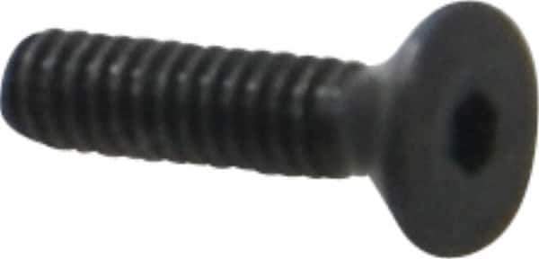 Value Collection - #2-56 UNC Hex Socket Drive, 82° Flat Screw - Alloy Steel, Black Oxide Finish, Fully Threaded, 3/8" OAL - Industrial Tool & Supply