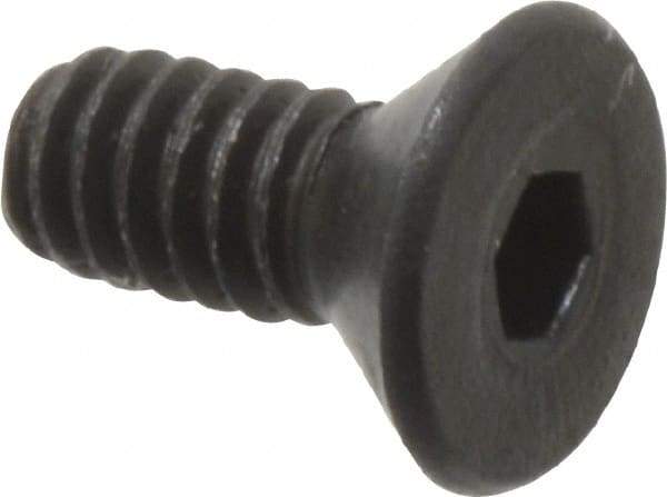 Value Collection - #3-48 UNC Hex Socket Drive, 82° Flat Screw - Alloy Steel, Black Oxide Finish, Fully Threaded, 1/4" OAL - Industrial Tool & Supply