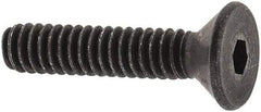 Value Collection - #3-48 UNC Hex Socket Drive, 82° Flat Screw - Alloy Steel, Black Oxide Finish, Fully Threaded, 1/2" OAL - Industrial Tool & Supply