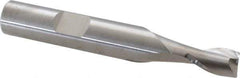RobbJack - 9/32", 7/16" LOC, 3/8" Shank Diam, 2-1/2" OAL, 2 Flute, Solid Carbide Square End Mill - Single End, Uncoated, Spiral Flute, 30° Helix, Centercutting, Right Hand Cut, Right Hand Flute, Series T12-201 - Industrial Tool & Supply