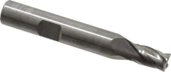 RobbJack - 9/32", 7/16" LOC, 3/8" Shank Diam, 2-1/2" OAL, 4 Flute, Solid Carbide Square End Mill - Single End, Uncoated, Spiral Flute, 30° Helix, Centercutting, Right Hand Cut, Right Hand Flute, Series T12-403 - Industrial Tool & Supply