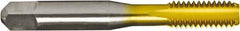 Vermont Tap & Die - #3-48 UNC 2B 3 Flute TiN Finish High Speed Steel Straight Flute Standard Hand Tap - Bottoming, Right Hand Thread, 1-13/16" OAL, 1/2" Thread Length, H2 Limit, Oversize - Exact Industrial Supply