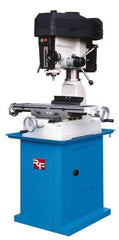 Rong Fu - 3 Phase, 16-3/8" Swing, Step Pulley Mill Drill Machine - 28-1/2" Table Length x 8-1/4" Table Width, 18-1/8" Longitudinal Travel, 6-1/4" Cross Travel, 23 Spindle Speeds, 1 hp, 230 Volts - Industrial Tool & Supply