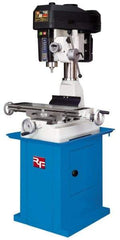 Value Collection - 1 Phase, Step Pulley Mill Drill Machine - 28-3/4" Table Length x 8-1/4" Table Width, 18-1/8" Longitudinal Travel, 7-1/2" Cross Travel, 12 Spindle Speeds, 1.5 hp, 110/220 Volts - Industrial Tool & Supply