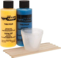 Flexbar - 130 ml Thin Pour Casting Material Kit - Thin Pour, 130 ml Kit, 1 Bottle of Base Material, 1 Bottle of Catalyst, 5 Measuring Cups, 10 Stirring Sticks - Industrial Tool & Supply