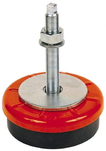 Sunnex - M20 x 1.50 Bolt Thread, 6-3/4" Long x 2-1/16" High Single Stud Mount Leveling Pad & Mount - 4,900 Max Lb Capacity, 6-1/4" Base Diam - Industrial Tool & Supply