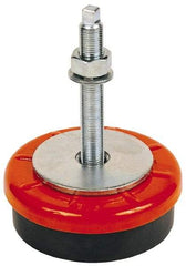Sunnex - M20 x 1.50 Bolt Thread, 6-3/4" Long x 2-1/16" High Single Stud Mount Leveling Pad & Mount - 4,900 Max Lb Capacity, 6-1/4" Base Diam - Industrial Tool & Supply