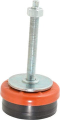Sunnex - M12 x 1.25 Bolt Thread, 4-3/4" Long x 1-3/8" High Single Stud Mount Leveling Pad & Mount - 900 Max Lb Capacity, 3-1/8" Base Diam - Industrial Tool & Supply