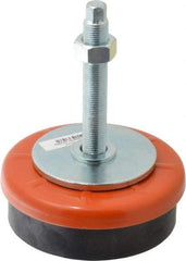 Sunnex - M16 x 1.50 Bolt Thread, 4-3/4" Long x 1-9/16" High Single Stud Mount Leveling Pad & Mount - 2,100 Max Lb Capacity, 4-3/4" Base Diam - Industrial Tool & Supply