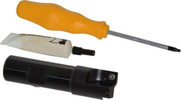 Kennametal - 7/8" Cut Diam, 7.11mm Max Depth of Cut, 3/4" Shank Diam, 3-1/4" OAL, Indexable Square Shoulder End Mill - SDEB 2615. Inserts, Cylindrical Shank, 0° Lead Angle - Industrial Tool & Supply