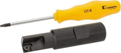 Kennametal - 5/8" Cut Diam, 7.11mm Max Depth of Cut, 3/4" Shank Diam, 3-1/4" OAL, Indexable Square Shoulder End Mill - SDEB 2615. Inserts, Cylindrical Shank, 0° Lead Angle - Industrial Tool & Supply
