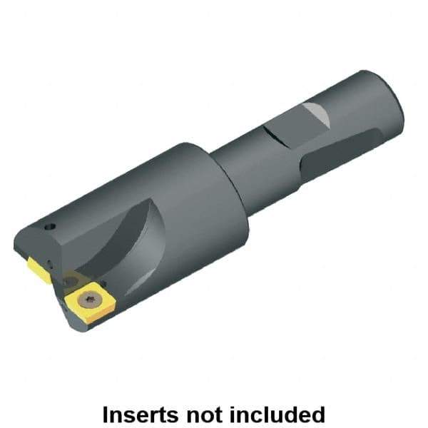 Kennametal - 0.73" Cut Diam, 8.64mm Max Depth of Cut, 3/4" Shank Diam, 3.65" OAL, Indexable Square Shoulder Centercutting End Mill - SDCW 322 Inserts, Weldon Shank, 0° Lead Angle, Through Coolant - Industrial Tool & Supply