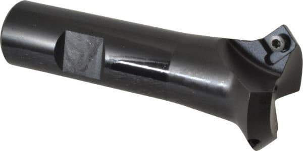 Kennametal - 45° Lead Angle, 1.387" Max Cut Diam, 0.95" Min Cut Diam, 4.96mm Max Depth of Cut, Indexable Chamfer and Angle End Mill - 2 Inserts, SDEB 26152 Insert Style, 3-1/4" Overall Length, Straight Shank - Industrial Tool & Supply