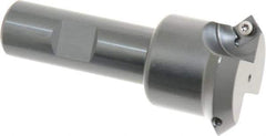 Kennametal - 45° Lead Angle, 1.66" Max Cut Diam, 1.2" Min Cut Diam, 4.96mm Max Depth of Cut, Indexable Chamfer and Angle End Mill - 2 Inserts, SDEB 26152 Insert Style, 3-1/4" Overall Length, Straight Shank - Industrial Tool & Supply