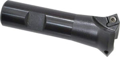Kennametal - 60° Lead Angle, 1.271" Max Cut Diam, 3/4" Min Cut Diam, 3.45mm Max Depth of Cut, Indexable Chamfer and Angle End Mill - 2 Inserts, SDEB 26152 Insert Style, 3-1/4" Overall Length, Straight Shank - Industrial Tool & Supply