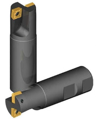 Kennametal - 1-1/4" Cut Diam, 6.57mm Max Depth of Cut, 1-1/4" Shank Diam, 102.36mm OAL, Indexable Square Shoulder End Mill - SPCT 3125.. Inserts, Weldon Shank, 0° Lead Angle - Industrial Tool & Supply