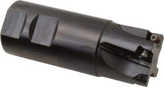 Kennametal - 1-1/2" Cut Diam, 6.57mm Max Depth of Cut, 1-1/2" Shank Diam, 102.36mm OAL, Indexable Square Shoulder End Mill - SPCT 3125.. Inserts, Weldon Shank, 0° Lead Angle - Industrial Tool & Supply